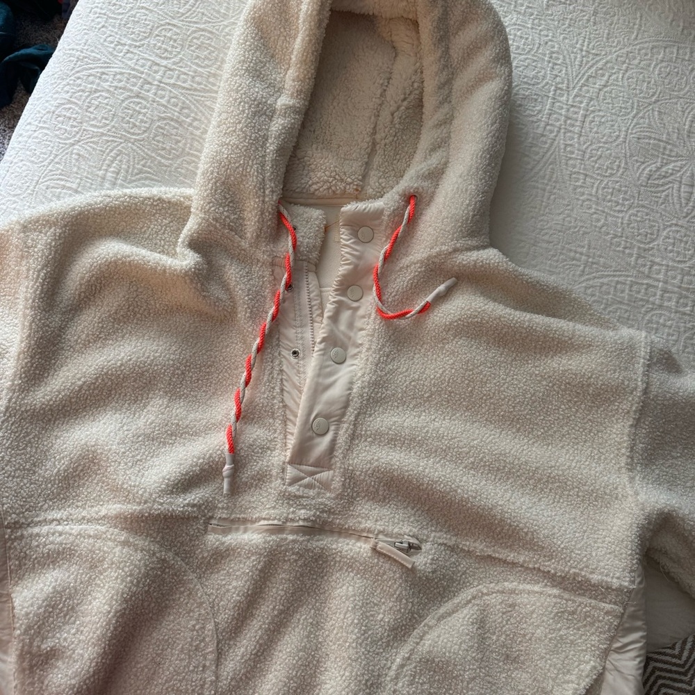 FP Movement by Free People Fuzzy Was She cream hoodie - Picture 7 of 9